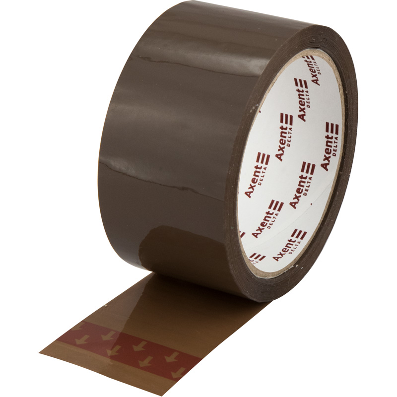 Стрічка клейка пакувальна Axent Delta D3032, 48 мм х 100 ярд, 40 мкм, коричнева